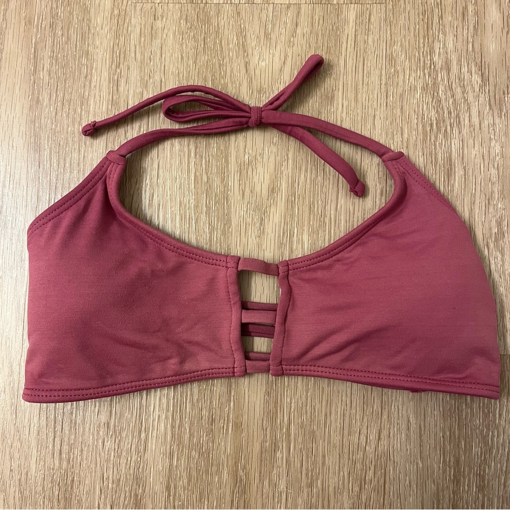 Midori Maroon Bikini Top
